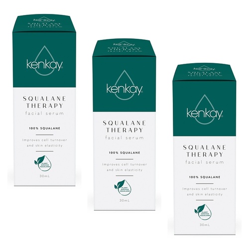 Kenkay Squalane Dry Skin Facial Serum 30mL Pack of 3