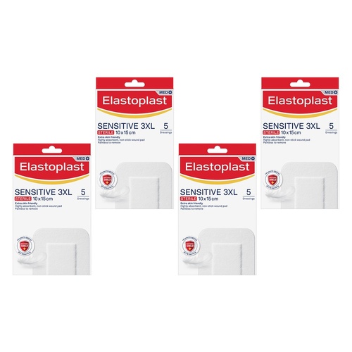 Elastoplast Sensitive 3XL Sterile Dressings 10 x 15cm Pack of 4