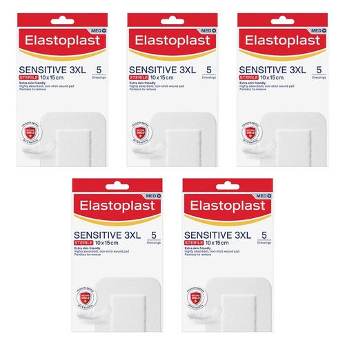 Elastoplast Sensitive 3XL Sterile Dressings 10 x 15cm Pack of 5