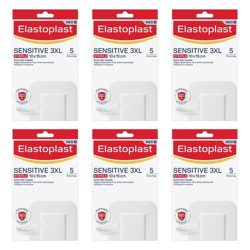 Elastoplast Sensitive 3XL Sterile Dressings 10 x 15cm Pack of 6