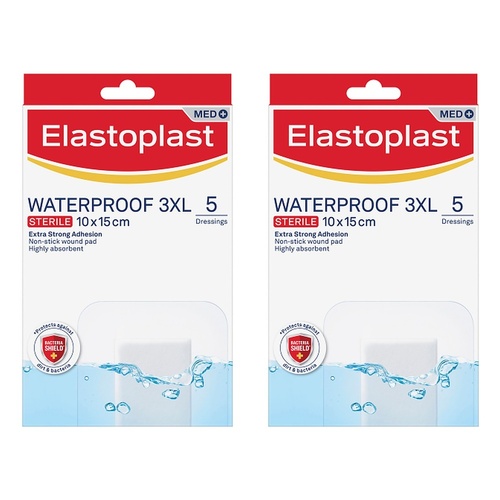 Elastoplast Waterproof 3XL Sterile Dressings 10 x 15cm Pack of 2