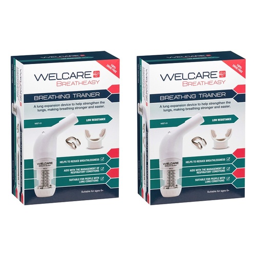 Welcare Breatheasy Breathing Trainer Low Resistance Pack of 2