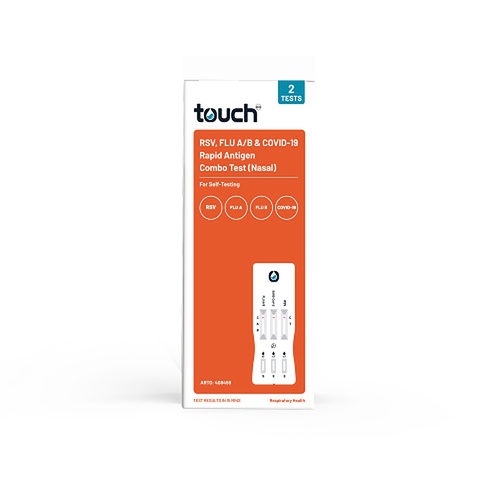 TouchBio RSV, Flu A/B & COVID-19 Combo Rapid Antigen Test 2 Pack