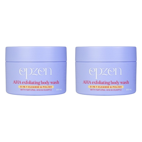 EpZen AHA Exfoliating Body Wash 200mL Pack of 2