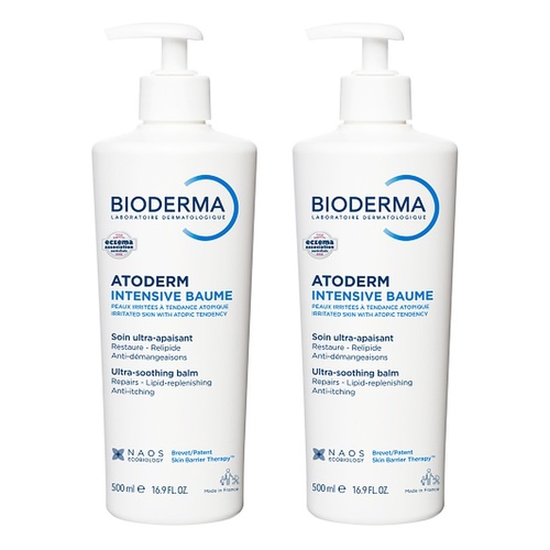 Bioderma Atoderm Intensive Baume Barrier-Replenishing Moisturiser Pack of 2