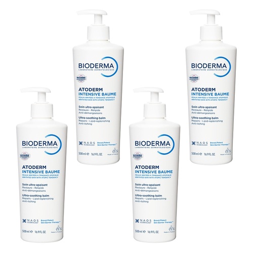 Bioderma Atoderm Intensive Baume Barrier-Replenishing Moisturiser Pack of 4
