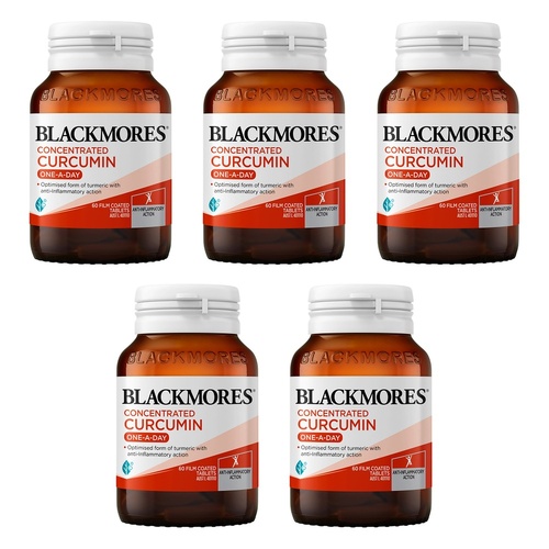 Blackmores Concentrated Curcumin One-A-Day 60 Tablets Pack of 5