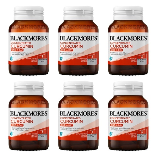 Blackmores Concentrated Curcumin One-A-Day 60 Tablets Pack of 6