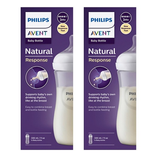 Philips Avent Natural Response 330mL Baby Bottle Pack of 2