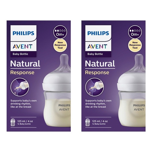 Philips Avent Natural Response 125mL Baby Bottle Pack of 2