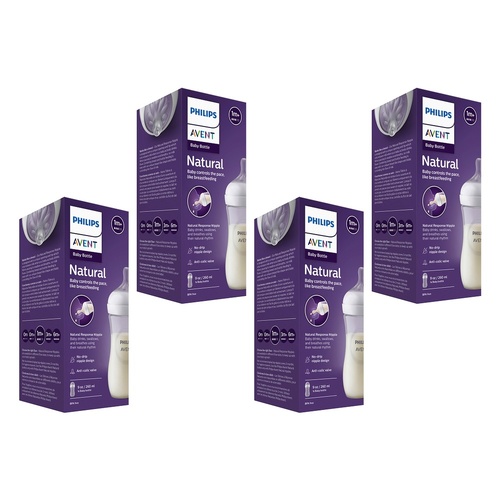 Philips Avent Natural Response 260mL Baby Bottle Pack of 4