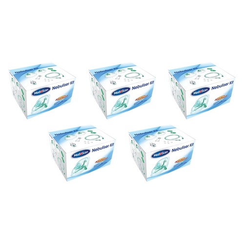 Medescan Nebuliser Replacement Tubing and Mask Kit Pack of 5
