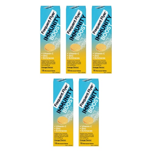 Frequent Flyer Immunity Boost Orange 15 Tablets Pack of 5