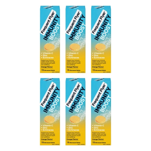 Frequent Flyer Immunity Boost Orange 15 Tablets Pack of 6