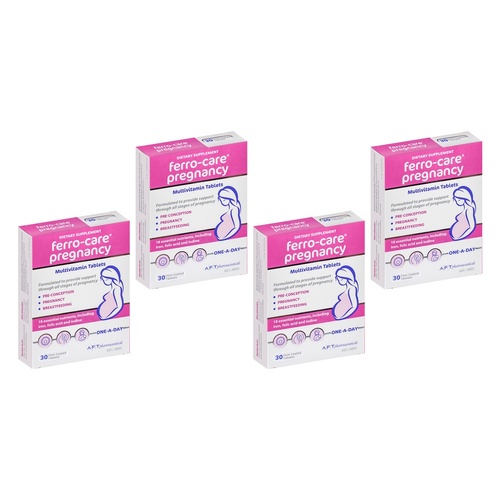 Ferro-Care Pregnancy & Breastfeeding Multivitamin 30 Tablets Pack of 4