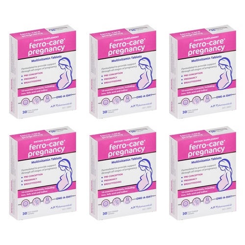 Ferro-Care Pregnancy & Breastfeeding Multivitamin 30 Tablets Pack of 6