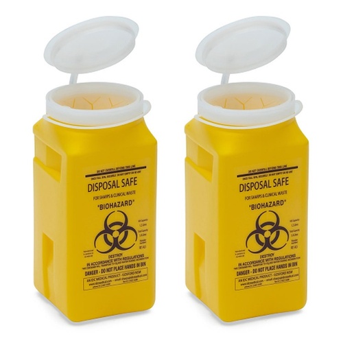 Aero Hazard Sharps Container 1.4L Pack of 2