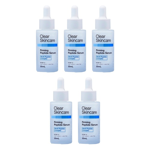 Clear Skincare Firming Peptide Serum with Multi-Peptide Complex 30mL Pack of 5