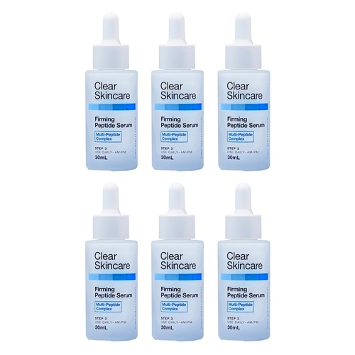 Clear Skincare Firming Peptide Serum with Multi-Peptide Complex 30mL Pack of 6