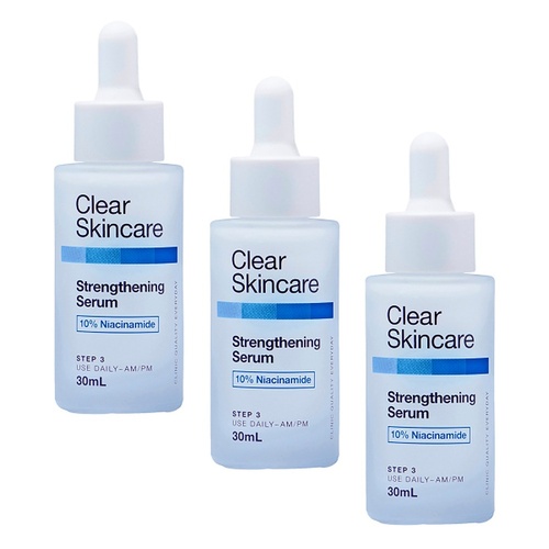 Clear Skincare Strengthening Serum with 10% Niacinamide 30mL Pack of 3