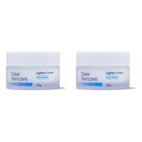 Clear Skincare Lighten Cream with 0.4% Arbutin 50g Pack of 2