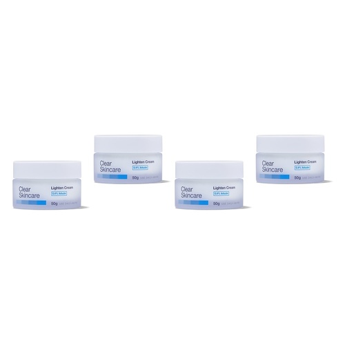 Clear Skincare Lighten Cream with 0.4% Arbutin 50g Pack of 4