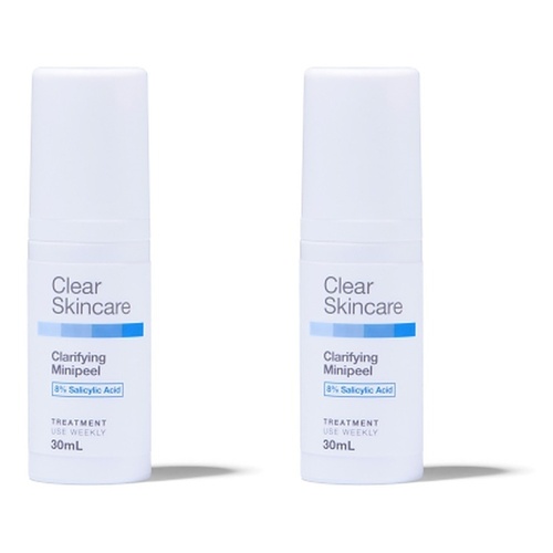 Clear Skincare Clarifying Minipeel with 8% Salicylic Acid 30mL Pack of 2
