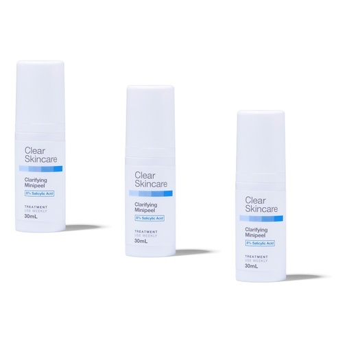 Clear Skincare Clarifying Minipeel with 8% Salicylic Acid 30mL Pack of 3