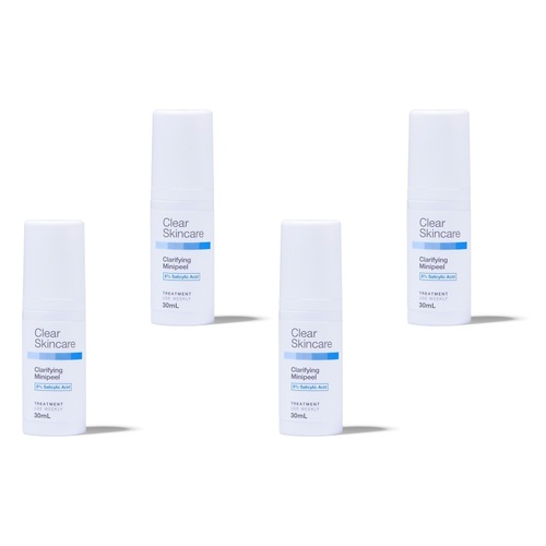 Clear Skincare Clarifying Minipeel with 8% Salicylic Acid 30mL Pack of 4