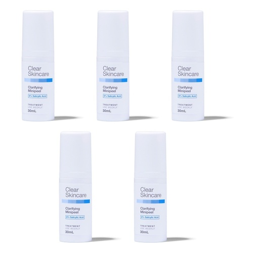 Clear Skincare Clarifying Minipeel with 8% Salicylic Acid 30mL Pack of 5