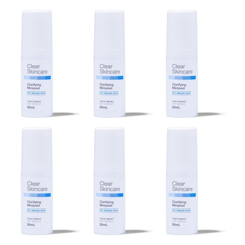 Clear Skincare Clarifying Minipeel with 8% Salicylic Acid 30mL Pack of 6
