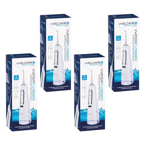 Welcare Aqua-Pulse Water Flosser Cordless Pack of 4