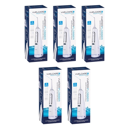 Welcare Aqua-Pulse Water Flosser Cordless Pack of 5