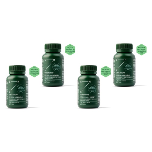 Ultra Nature NR Skin Hair and Energy 60 Capsules Pack of 4
