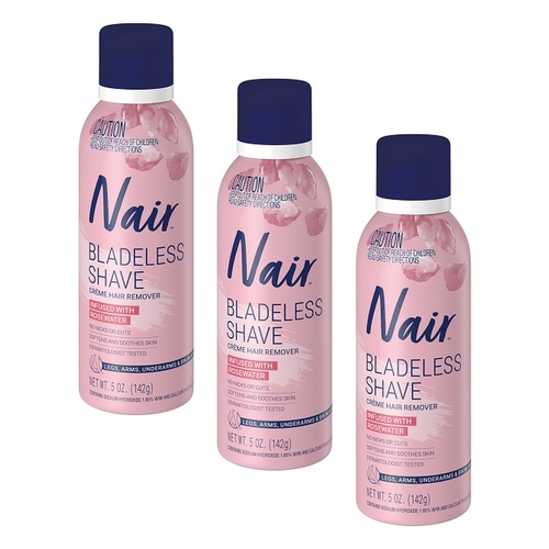 Nair Bladeless Shave Rosewater 142g Pack of 3