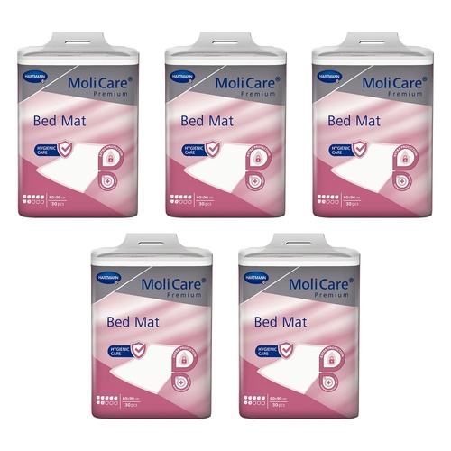 MoliCare Premium Bed Mat 7 Drops 60 x 960cm 25 Pack x 4 Bundle of 5