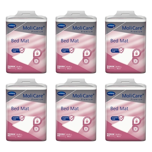 MoliCare Premium Bed Mat 7 Drops 60 x 960cm 25 Pack x 4 Bundle of 6
