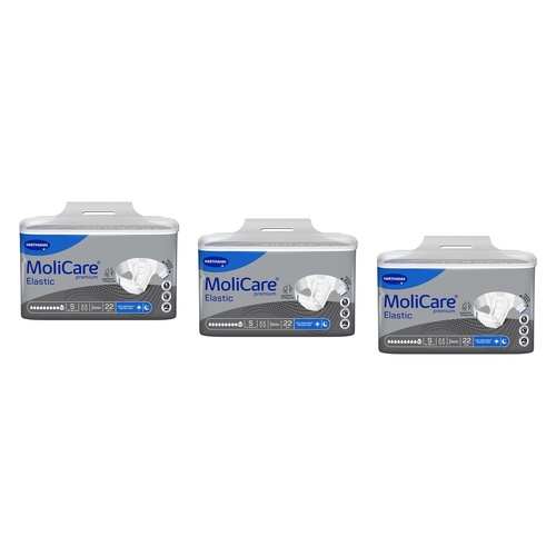 MoliCare Premium Elastic 10 Drops Small 22 Pack x 3 Bundle of 3