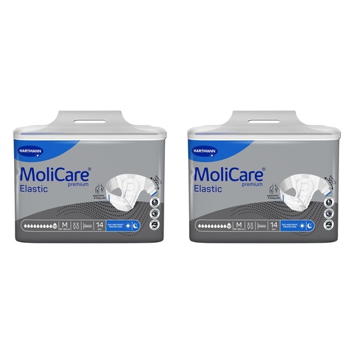 MoliCare Premium Elastic 10 Drops Medium 14 Pack x 4 Bundle of 2