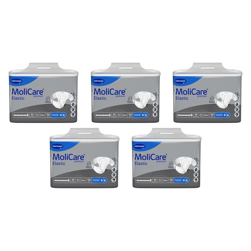 MoliCare Premium Elastic 10 Drops Medium 14 Pack x 4 Bundle of 5