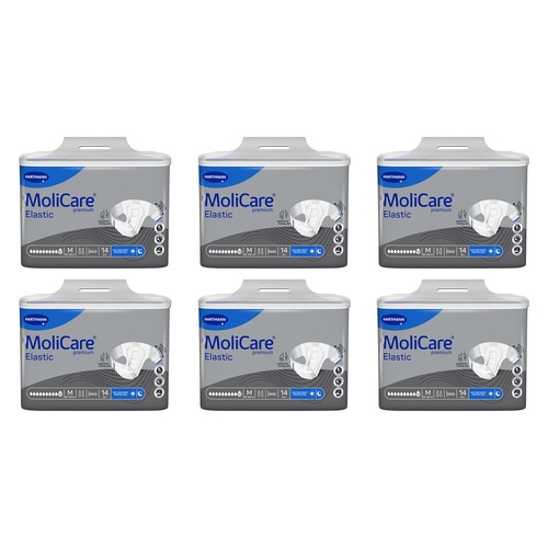 MoliCare Premium Elastic 10 Drops Medium 14 Pack x 4 Bundle of 6