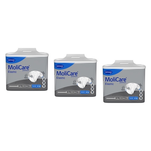 MoliCare Premium Elastic 10 Drops Large 14 Pack x 4 Bundle of 3