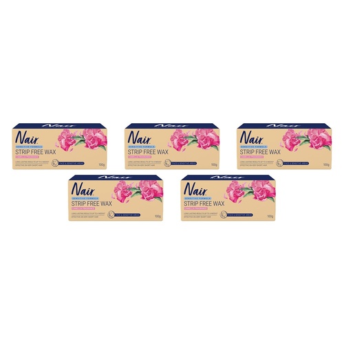 Nair Sensitive Salon Divine Strip Wax 100g Pack of 5