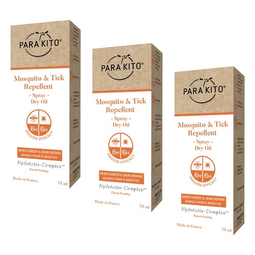 Para'Kito Family Mosquito Repellent Spray 75mL Pack of 3