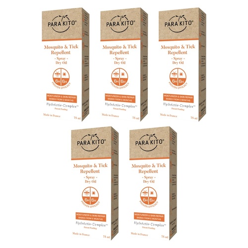 Para'Kito Family Mosquito Repellent Spray 75mL Pack of 5