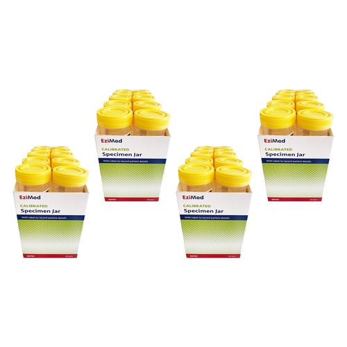 EziMed Specimen Jar Box of 20 Bundle of 4