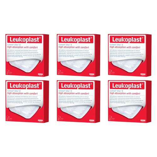 Leuko Leukoplast Cutimed Siltec B Foam Dressing 10cm x 10cm 2 Pack Bundle of 6