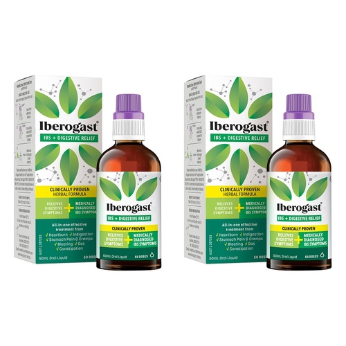 Iberogast IBS + Digestive Relief Oral Liquid 50mL Pack of 2