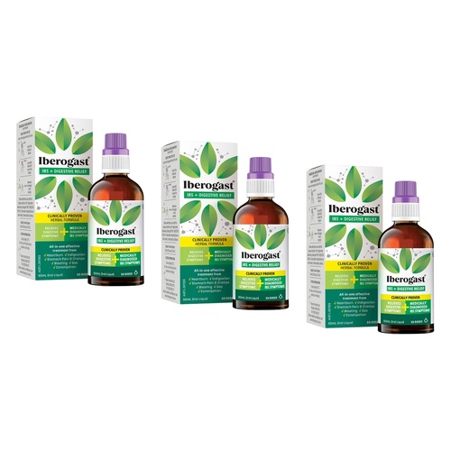 Iberogast IBS + Digestive Relief Oral Liquid 50mL Pack of 3