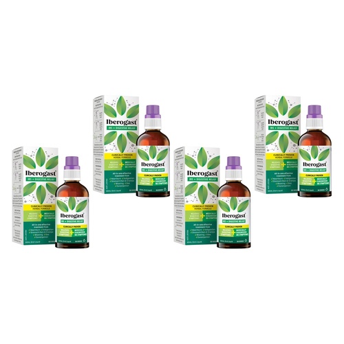 Iberogast IBS + Digestive Relief Oral Liquid 50mL Pack of 4